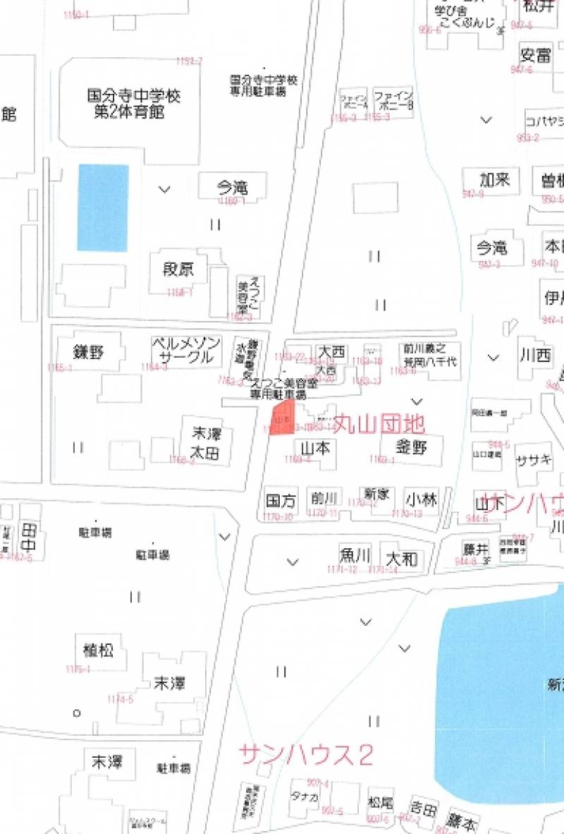 高松市国分寺町新居 の区画図
