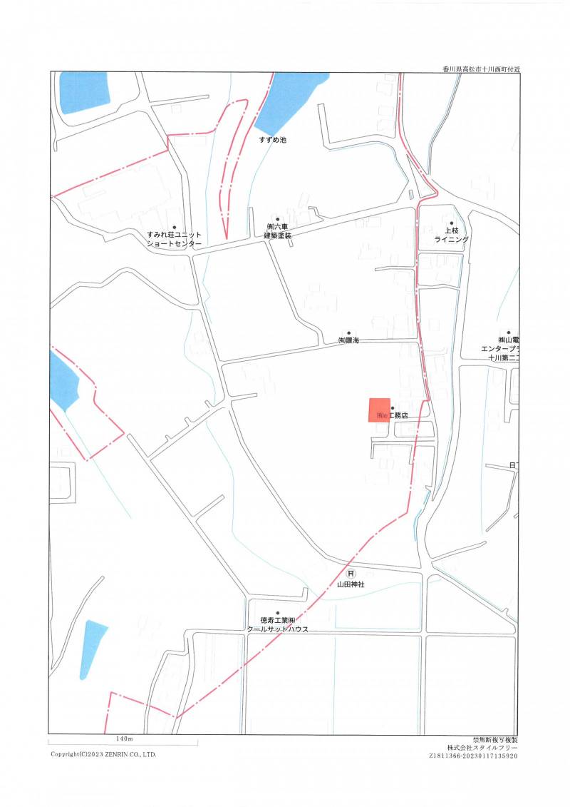 高松市十川西町 の区画図