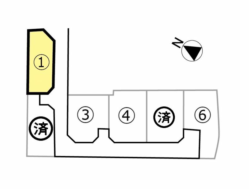 丸亀市金倉町 1号地の区画図