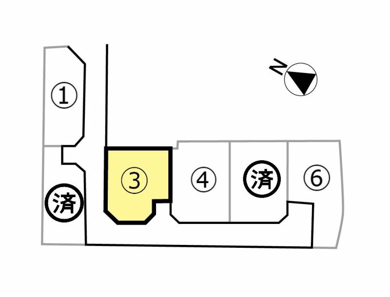 丸亀市金倉町 3号地の区画図