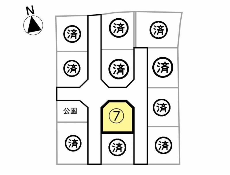 木田郡三木町平木 クルーズタウン三木7号地の区画図