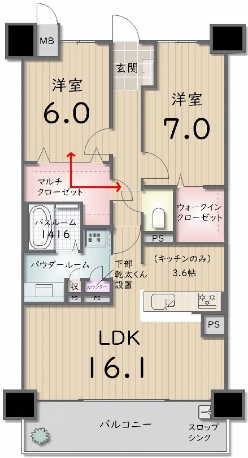アルファスマート太田 3階の間取り画像