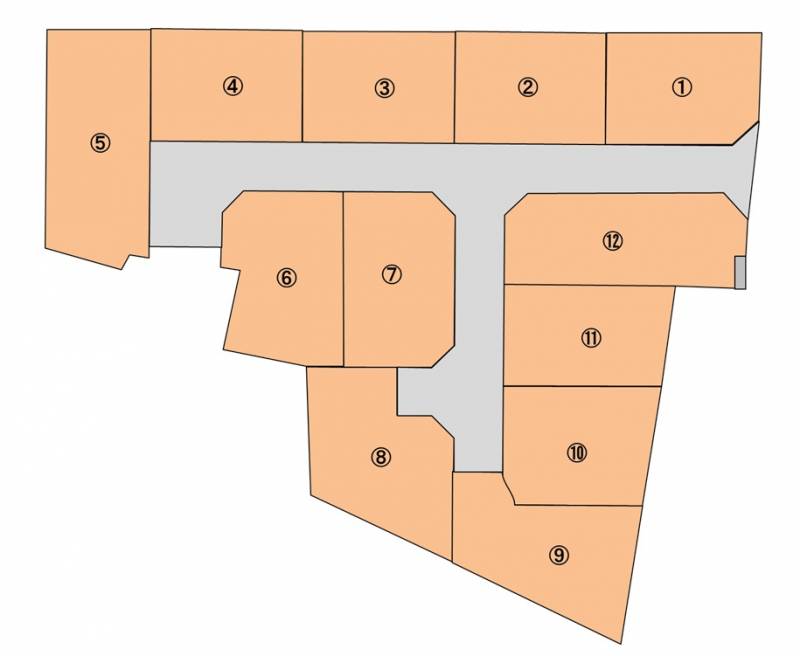 松山市北吉田町 北吉田12区画分譲地8号地の区画図