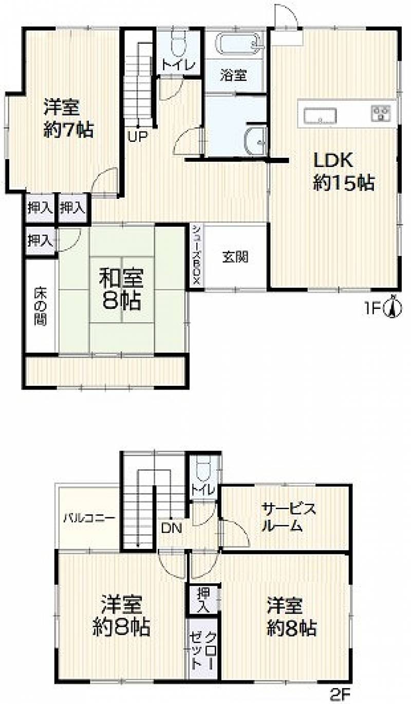 新居浜市土橋 一戸建 の間取り画像