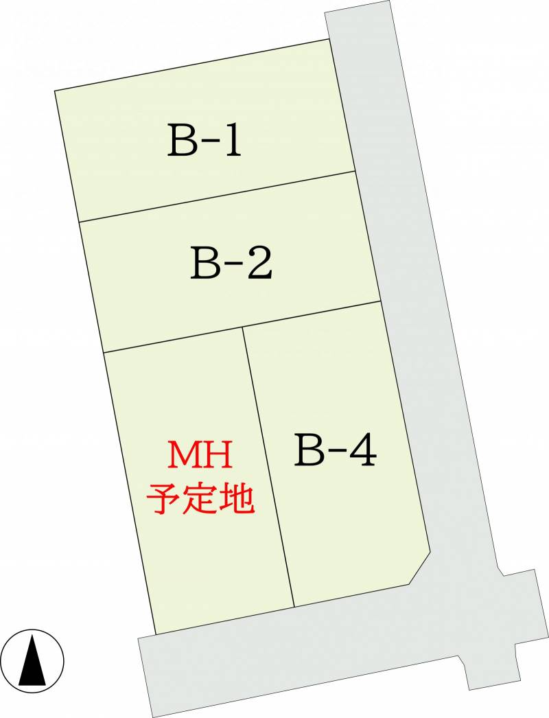 坂出市久米町 ティエーラ坂出久米町B　B-2号地の区画図