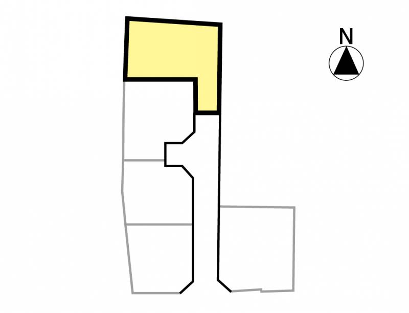 松山市北土居 メルティータウン北土居Ⅲ1号地の区画図
