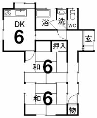 宇和島市大超寺奥 宇和島市大超寺奥 一戸建 の間取り