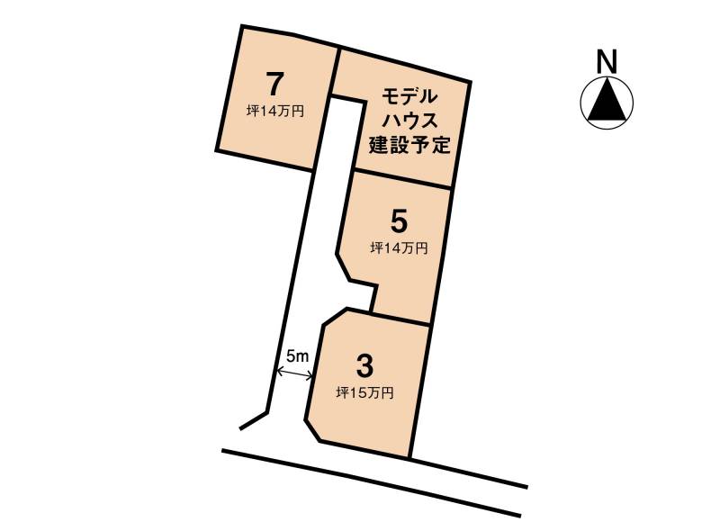 高松市元山町 ジョイフルタウン元山3号地の区画図