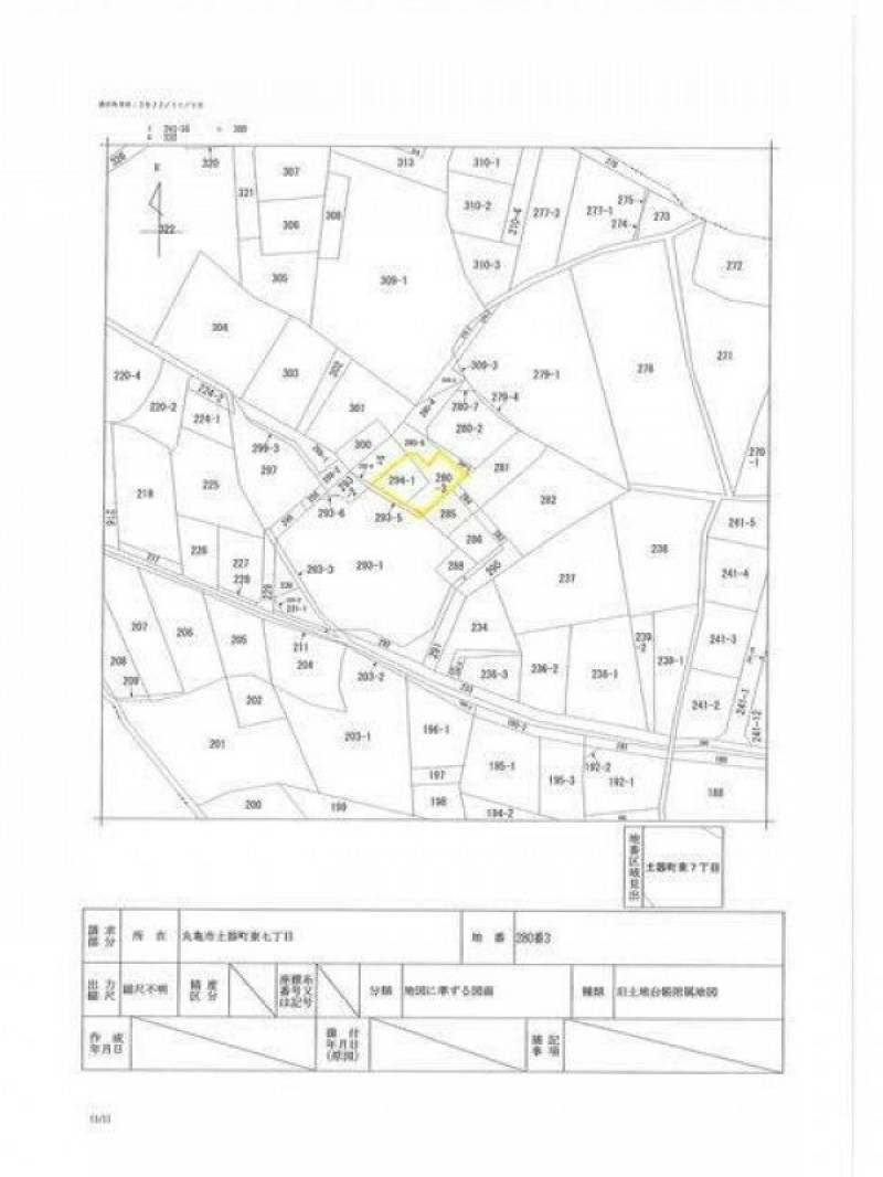 丸亀市土器町東 売土地の区画図