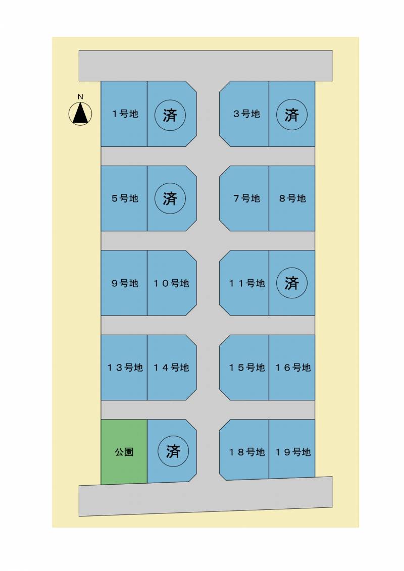 さぬき市寒川町石田東 寒川中央団地1号地の区画図