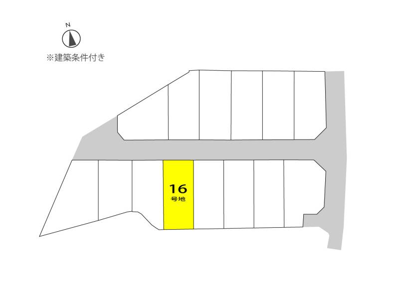 高松市多肥上町 グッドタウン多肥16号地の区画図