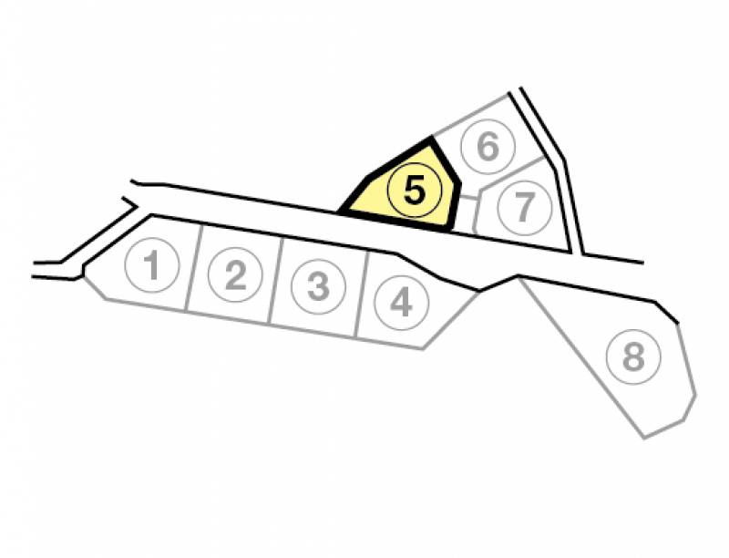 善通寺市稲木町 （仮称）オリーブタウン稲木Ⅵ5号地の区画図