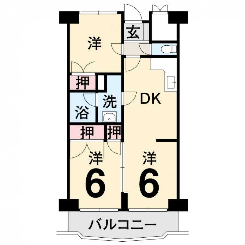 桜町マンション 809号室の間取り画像