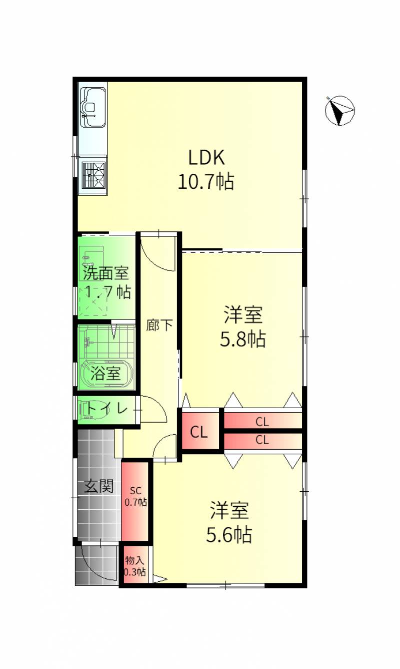 丸亀市飯山町東坂元 一戸建 飯山東坂元ﾘﾉﾍﾞ戸建の間取り画像