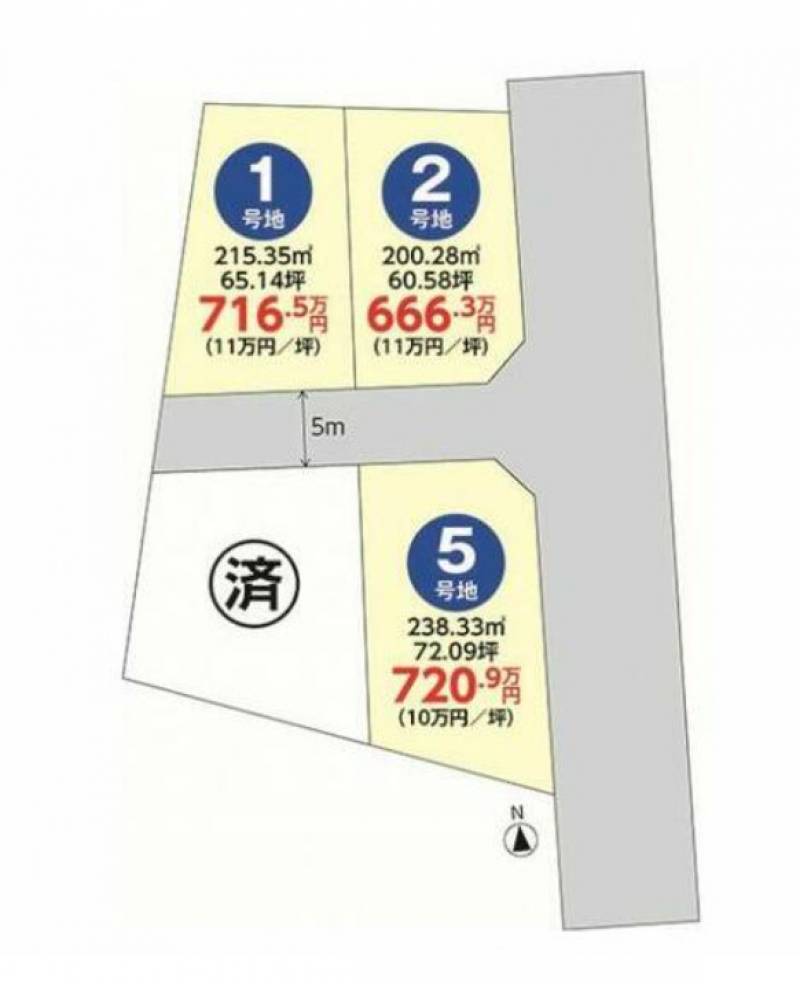 木田郡三木町氷上 三木町住宅用地の区画図