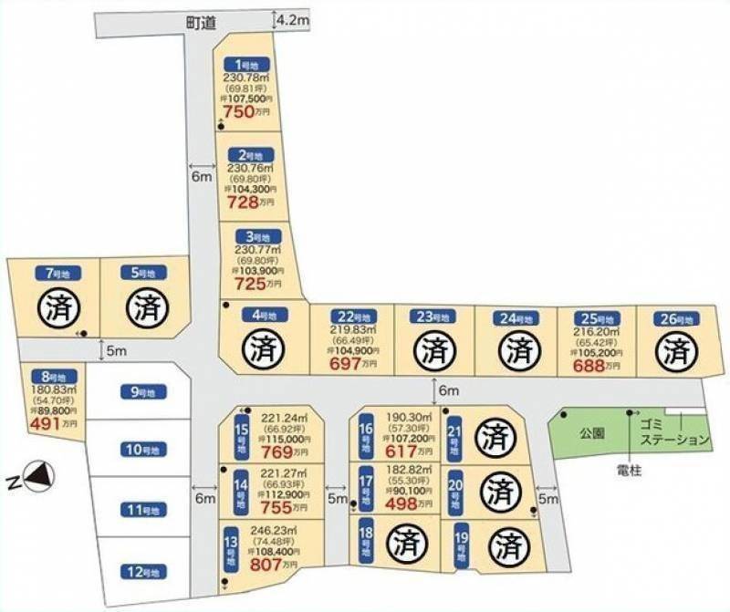 木田郡三木町氷上 QOL三木氷上16号地の区画図