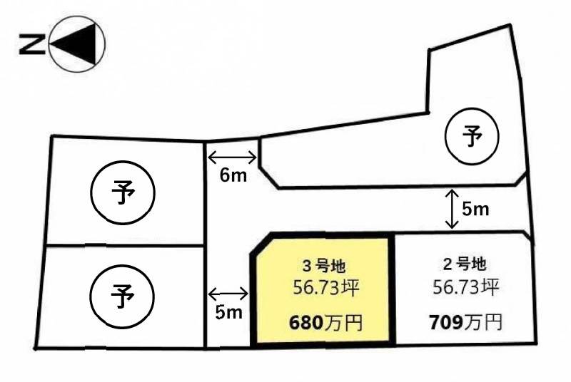 高松市屋島東町 3号地の区画図