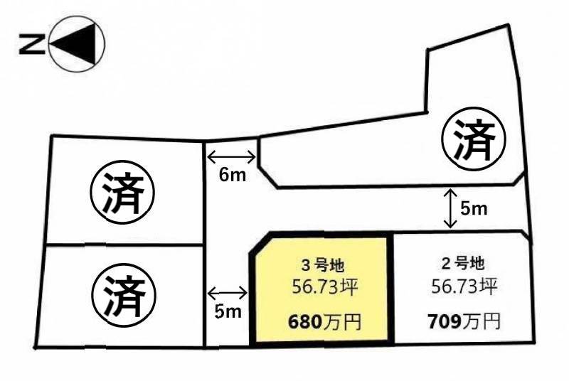 高松市屋島東町 3号地の区画図