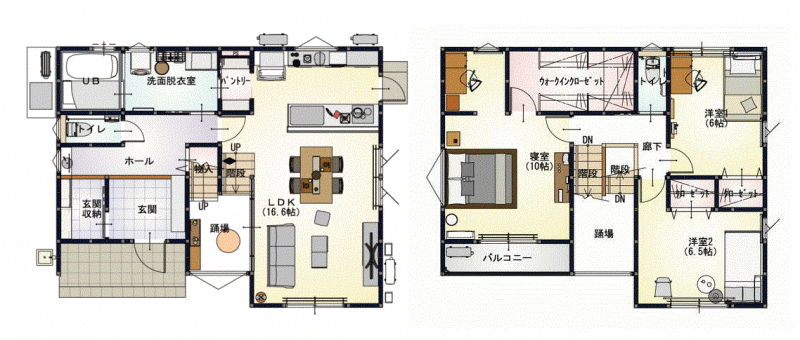 高松市川島本町 一戸建 プラスタウン川島モデルハウス 36号地36号地の間取り画像