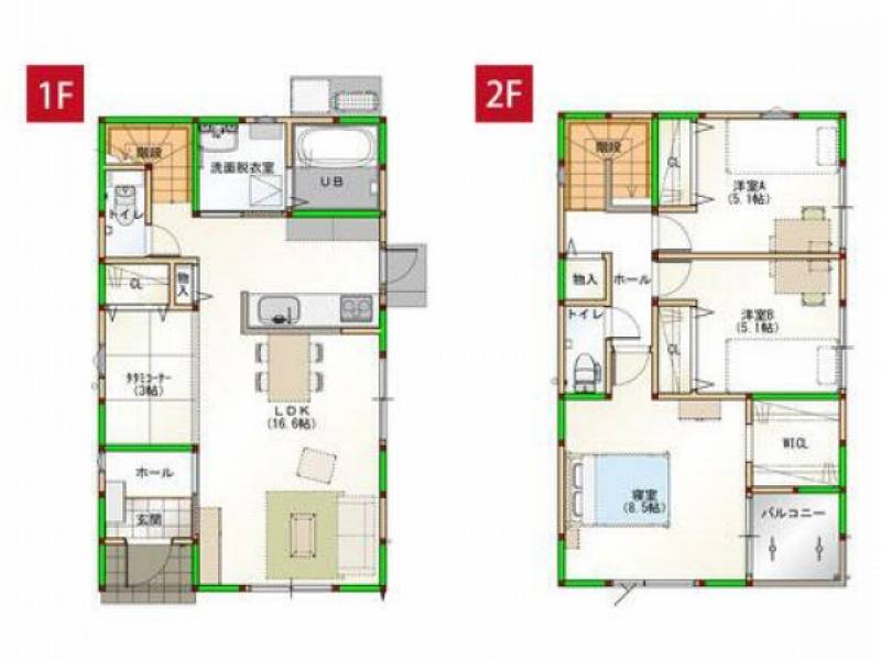 高松市松島町 一戸建 家事楽デザイナーズハウス 新築 高松市松島町 3号棟の間取り画像