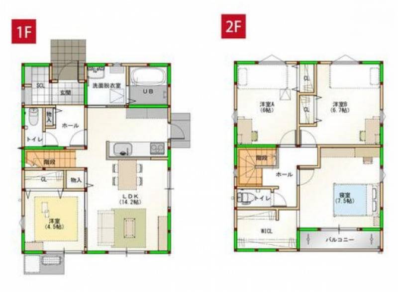 高松市木太町 一戸建 家事楽デザイナーズハウス新築 高松市木太町 16号棟16号棟の間取り画像