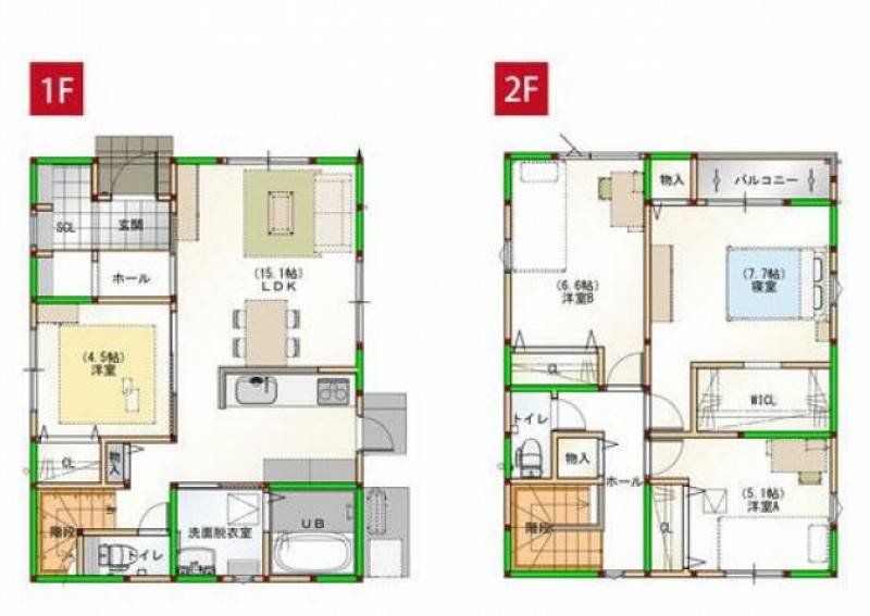 高松市多肥上町 一戸建 家事楽デザイナーズハウス新築 高松市多肥上町 8号棟8号棟の間取り画像