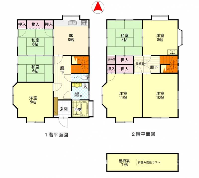 高松市国分寺町新居 一戸建 の間取り画像