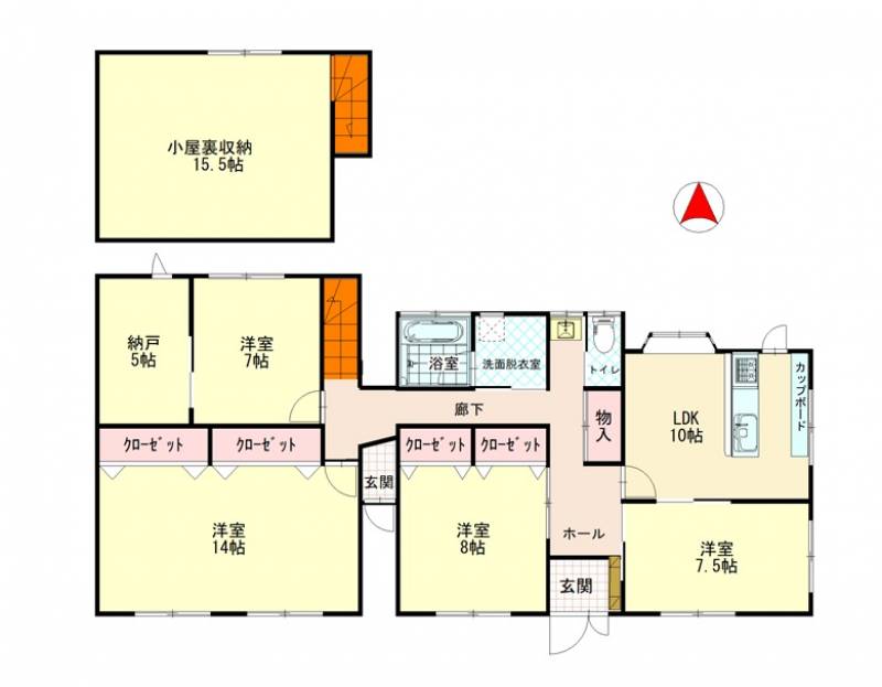 高松市香川町川東下 一戸建 の間取り画像