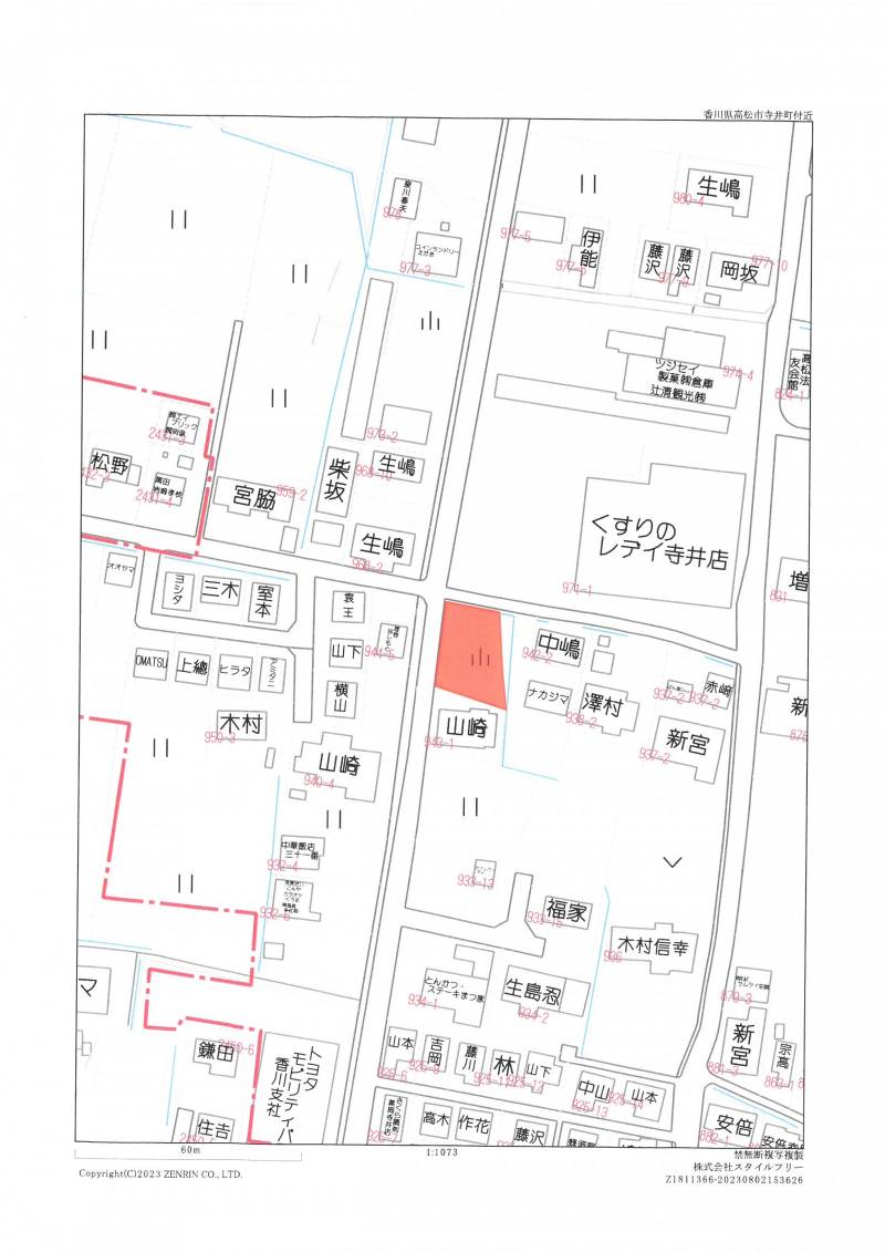 高松市寺井町 の区画図