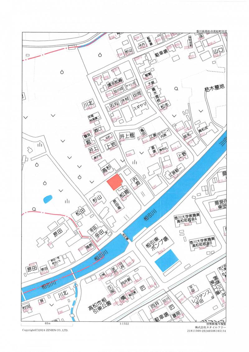 高松市高松町 売土地の区画図