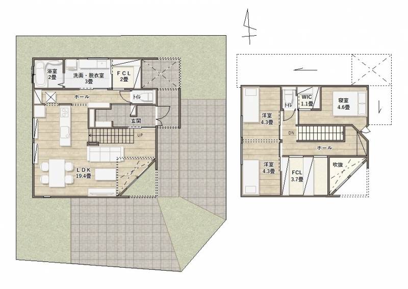 高松市木太町 一戸建 ラ・プェルタ木太Part.82号地の間取り画像