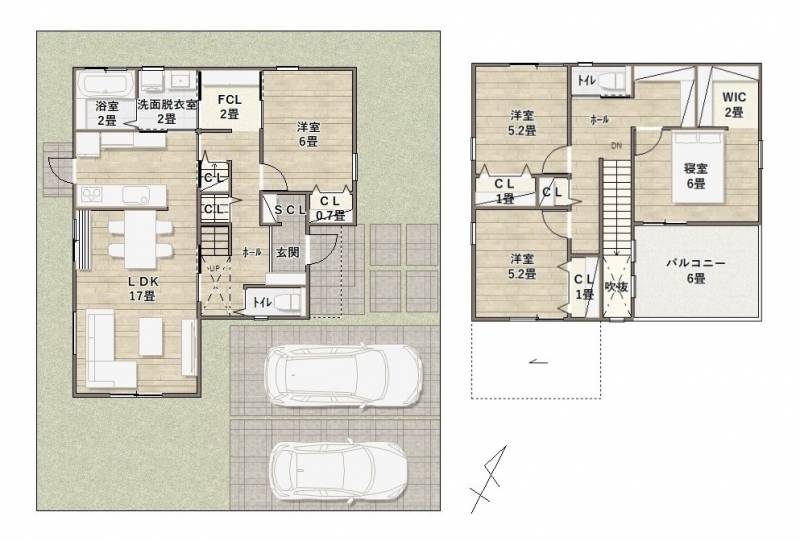 善通寺市上吉田町 一戸建 善通寺市上吉田町1号地の間取り画像