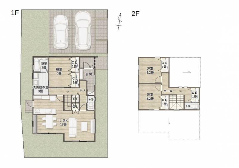 高松市屋島西町 一戸建 ラ・プエルタ屋島西Part.3-3号地の間取り画像