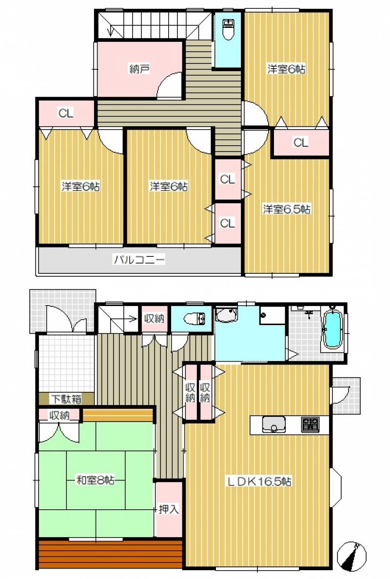 丸亀市川西町南 一戸建 の間取り画像