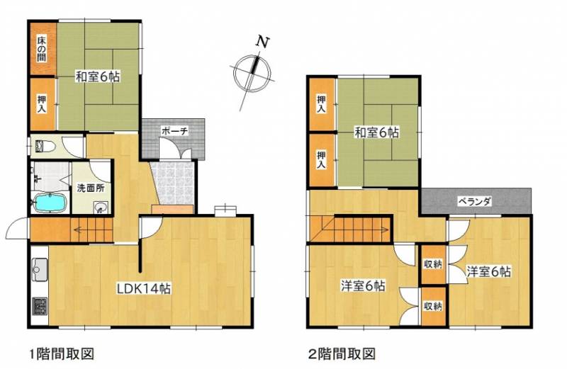 高松市香川町浅野 一戸建 の間取り画像