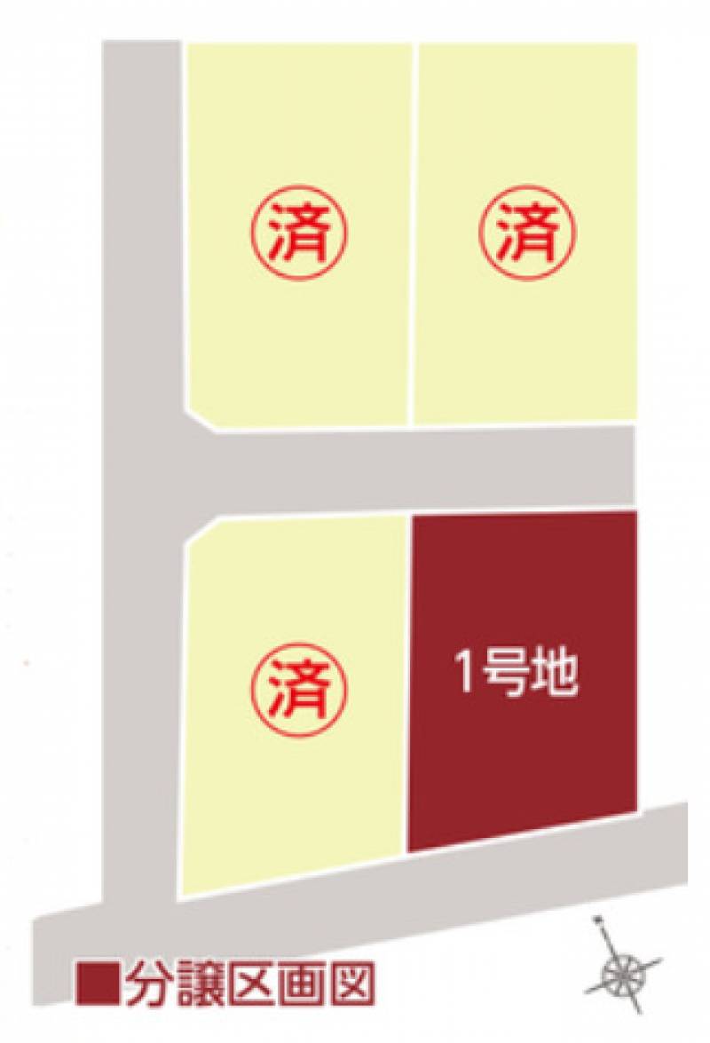 三豊市山本町辻 街・connect本社横1号地の区画図