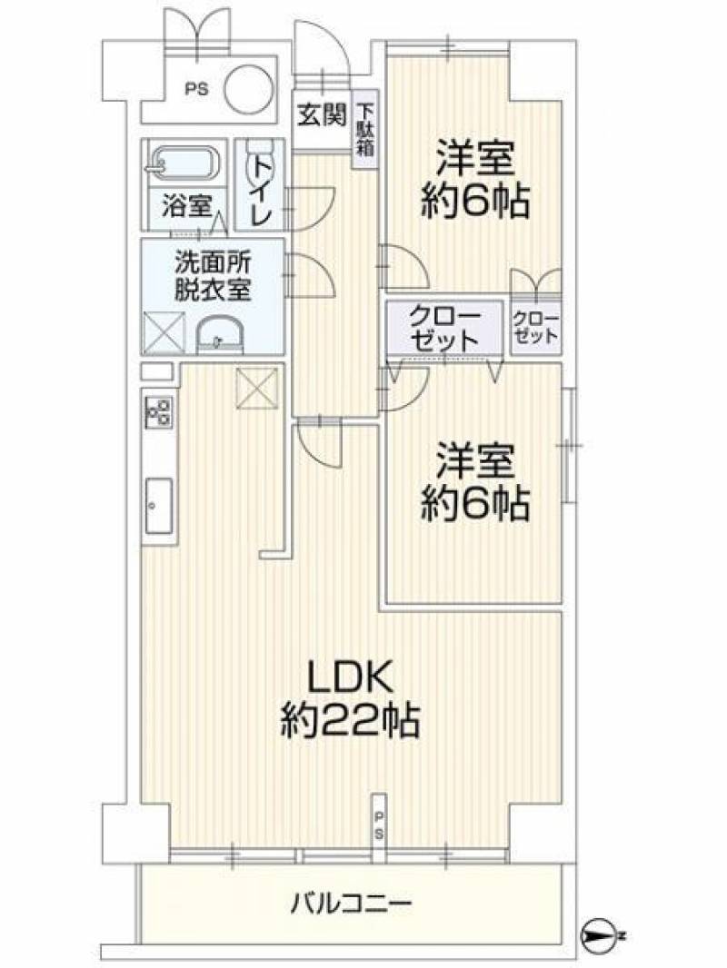 老住協第弐五ビル1号棟　507 ◎リフォームマンションの間取り画像