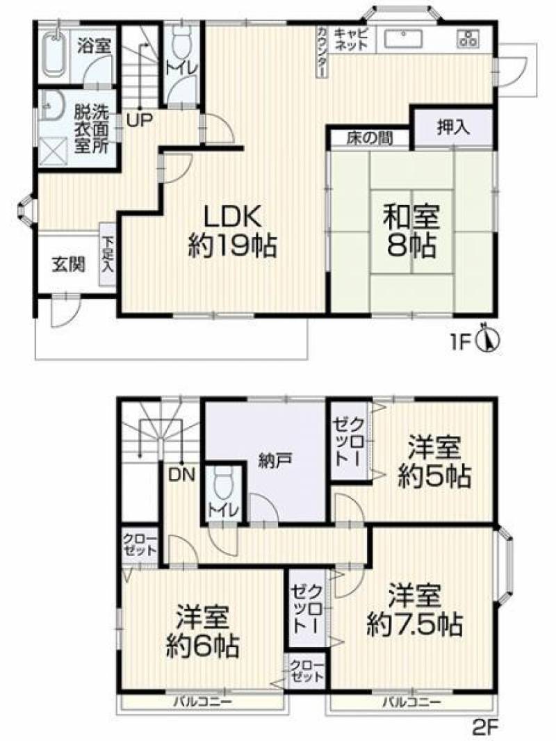 高松市国分寺町新居 一戸建 の間取り画像