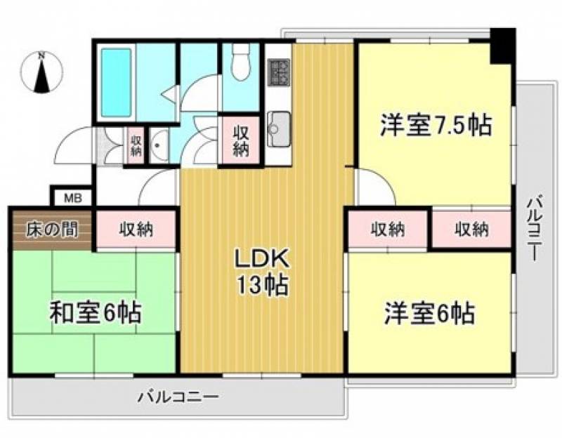 労住協第21ビル　西宝町ニューマンション 605号の間取り画像