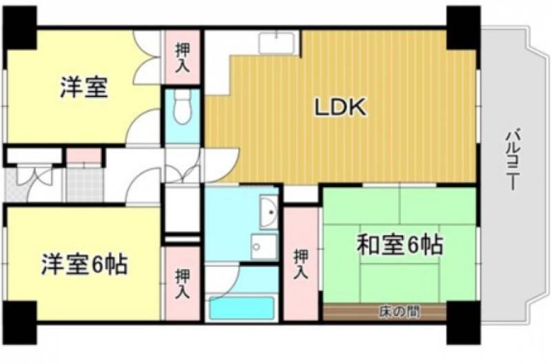 桜町マンション 202の間取り画像