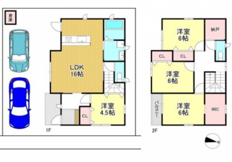 坂出市久米町 一戸建 の間取り画像