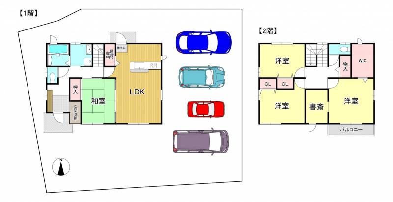 丸亀市綾歌町岡田西 一戸建 の間取り画像