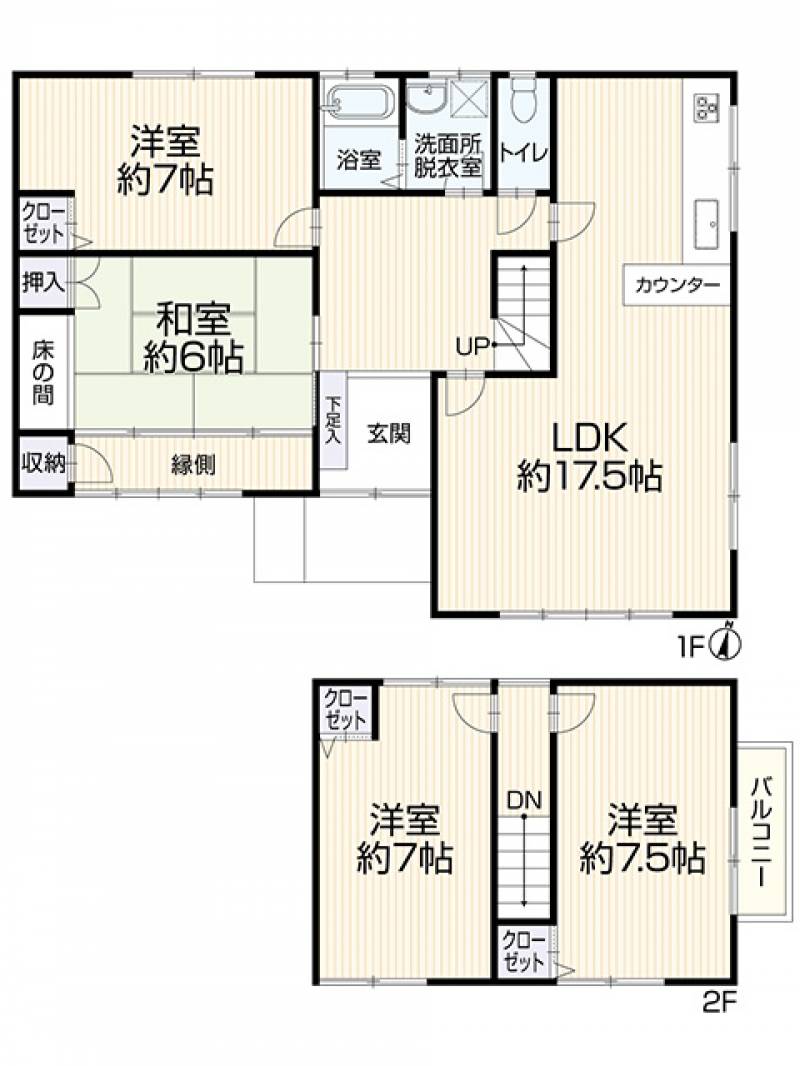 高松市国分寺町国分 一戸建 の間取り画像