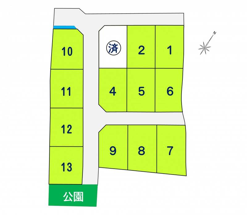 丸亀市三条町 ガーデンコート三条 第２期２号地の区画図