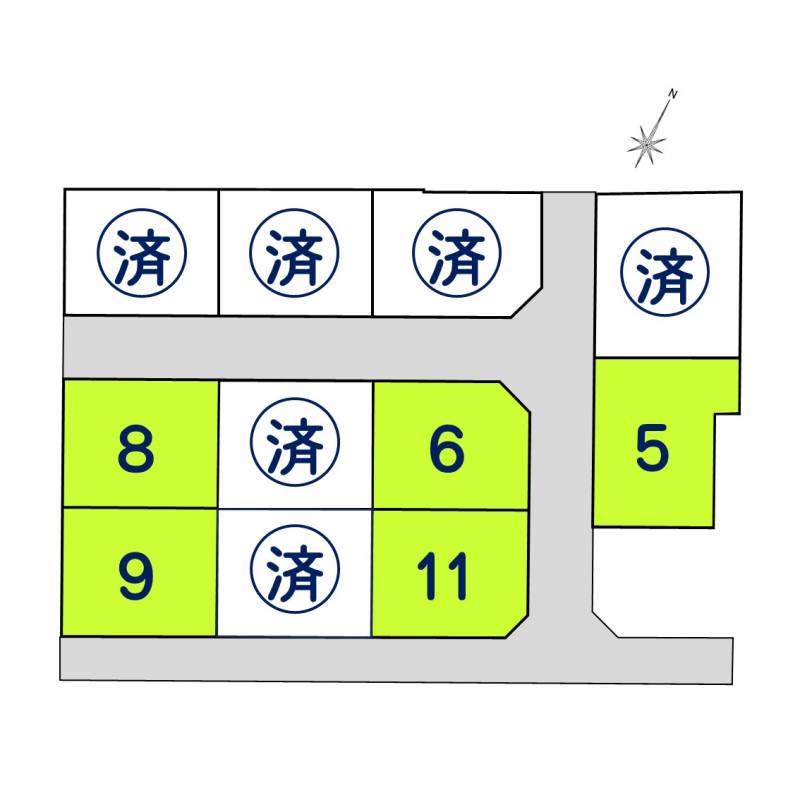 善通寺市善通寺町 ガーデンコート善通寺8号地の区画図