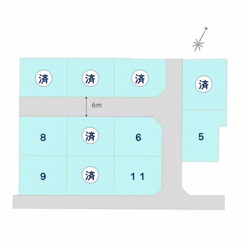 善通寺市善通寺町 ガーデンコート善通寺8号地の区画図