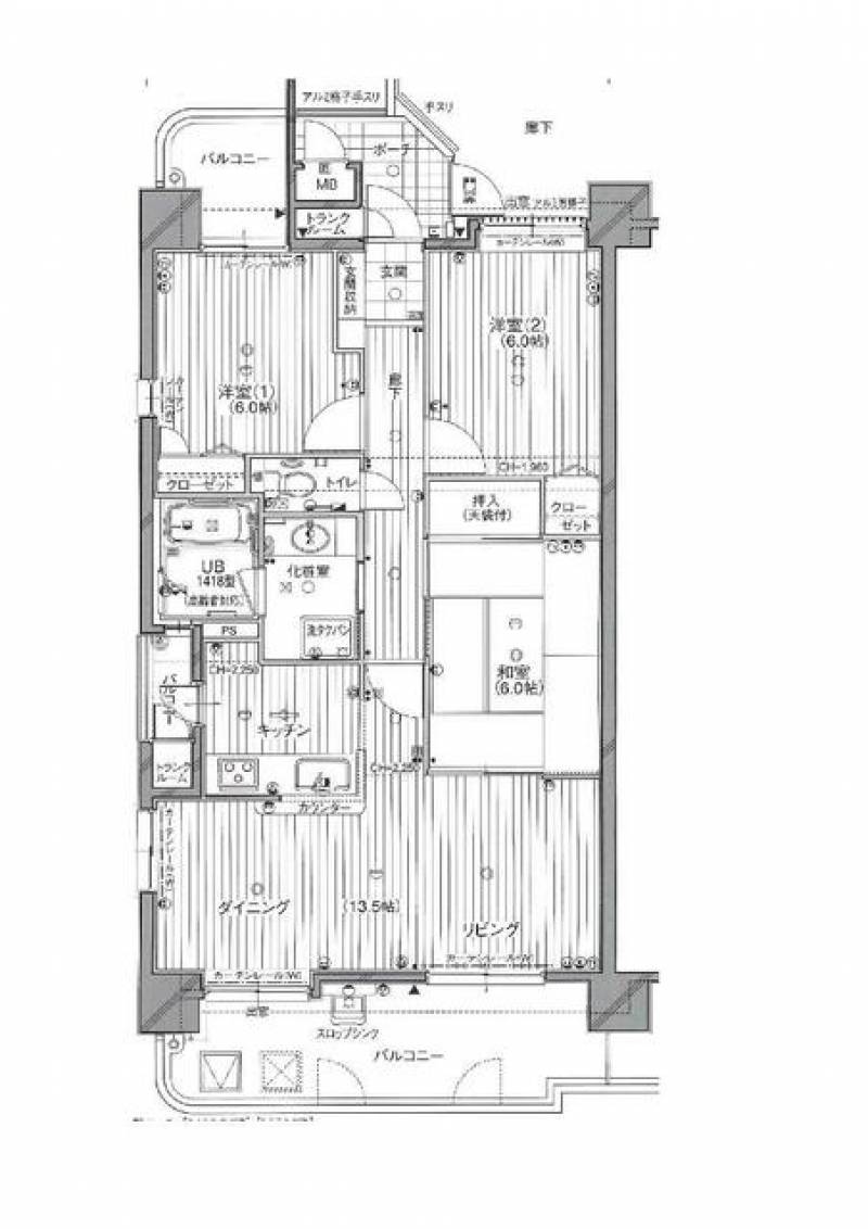 ダイアパレス錦町弐番館 901 3LDK の間取り画像