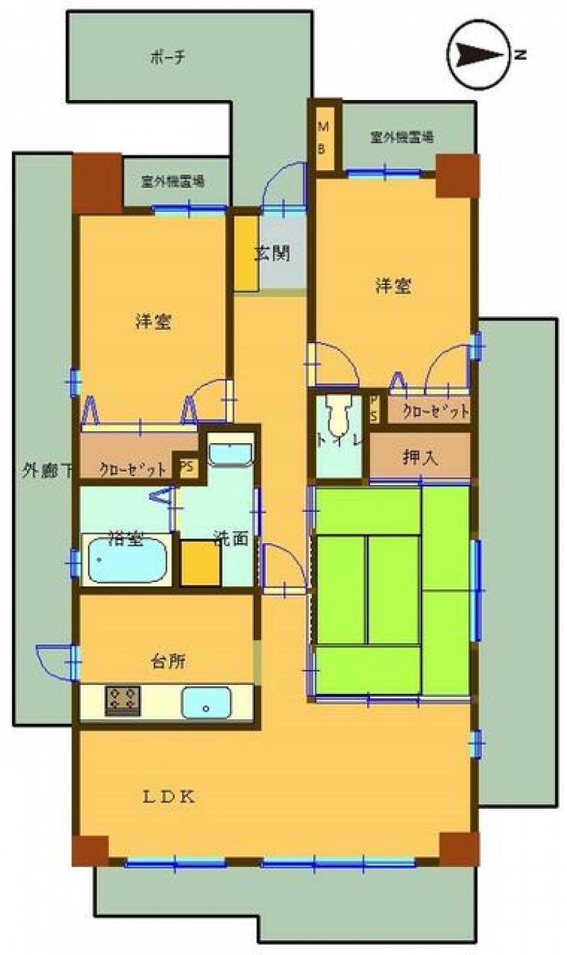 高松市 太田上町 (太田駅) 8階 3LDK の間取り画像