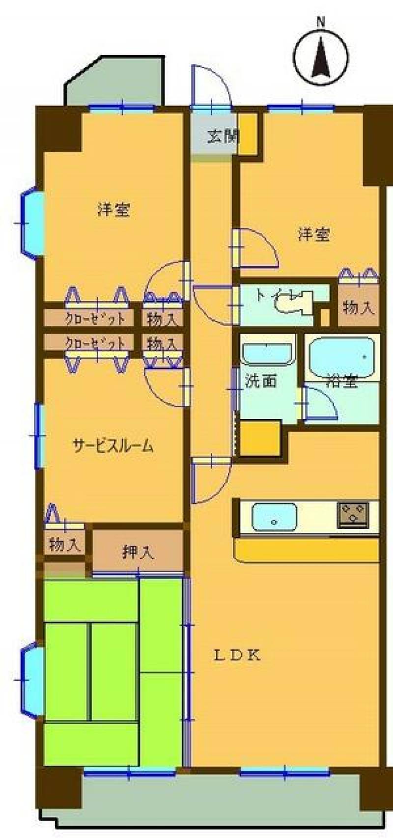 高松市 太田上町 (太田駅) 5階 3SLDK の間取り画像