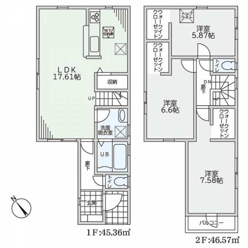 高松市宮脇町 一戸建 の間取り画像